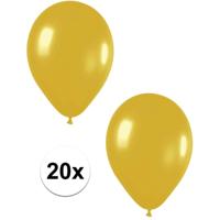 Feest ballonnen - metallic goud - 20x stuks - 30 cm - verjaardag versiering