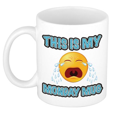 Cadeau mok - grappig - maandag - keramiek - 300 ml - kantoor humor