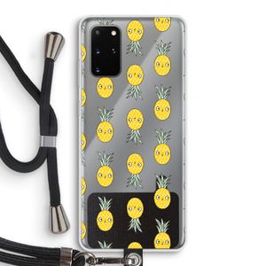 Ananas: Samsung Galaxy S20 Plus Transparant Hoesje met koord