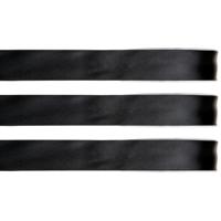 Hobby/decoratie satijnen lint - 3x - zwart - 1 cm x 25 meter - cadeauverpakking - polyester