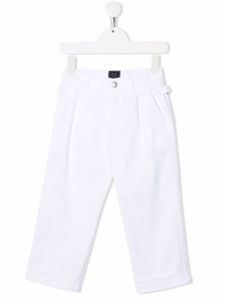 Fay Kids pantalon à logo brodé - Blanc