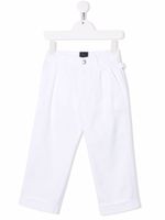 Fay Kids pantalon à logo brodé - Blanc - thumbnail