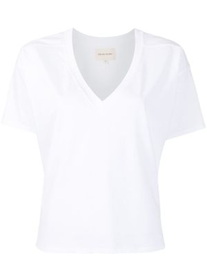 LouLou de Saison t-shirt à col v - Blanc
