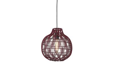 GOOD&MOJO Hanglamp 'Mendoza' Bamboe, 35cm, kleur Burgundy