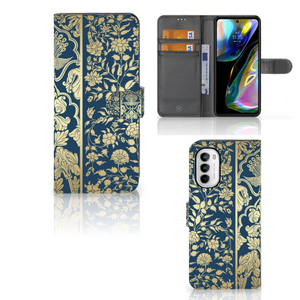 Motorola Moto G52 | Moto G82 Hoesje Beige Flowers