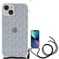 iPhone 14 Doorzichtige Silicone Hoesje Stripes Dots