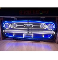 1966 Ford Mustang Voorkant Neon Verlichting 152 x 57 cm - thumbnail