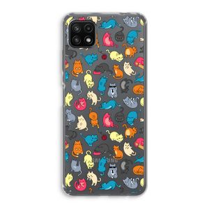 Kleurrijke katten: Samsung Galaxy A22 5G Transparant Hoesje