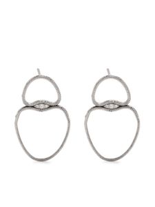 Fernando Jorge boucles d'oreilles en or blanc 18ct pavées de diamants - Argent