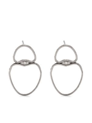 Fernando Jorge boucles d'oreilles en or blanc 18ct pavées de diamants - Argent