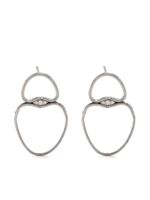 Fernando Jorge boucles d'oreilles en or blanc 18ct pavées de diamants - Argent