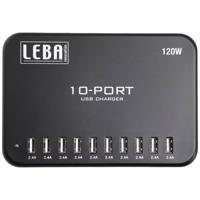 Leba NoteCharge NCHAR-U10-SC oplader voor mobiele apparatuur Tablet, Universeel Zwart USB Snel opladen Binnen - thumbnail