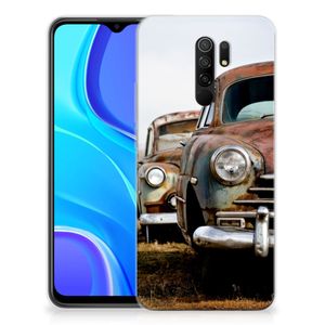 Xiaomi Redmi 9 Siliconen Hoesje met foto Vintage Auto