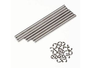 Suspension pin set, stainless steel (w/ e-clips)