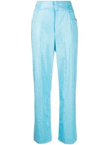 Giuseppe Di Morabito pantalon à ornements en cristal - Bleu