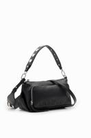 Middelgrote schoudertas met Half logo - BLACK - U