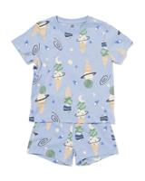 HEMA Kinder shortama ijsjes lichtblauw (lichtblauw)