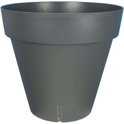 RIVIERA LOFT ronde bloembak - Kunststof - Diameter 30 cm - Grijs