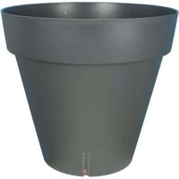 RIVIERA LOFT ronde bloembak - Kunststof - Diameter 30 cm - Grijs