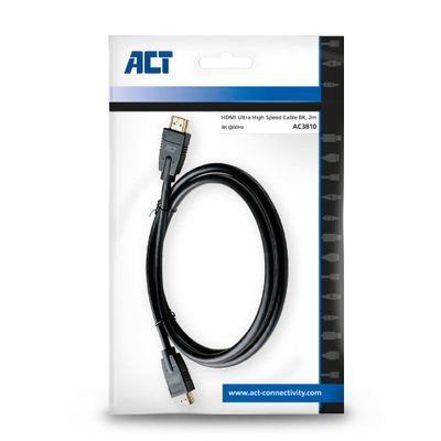 ACT Connectivity 2 meter HDMI 8K Ultra High Speed kabel v2.1 HDMI-A male - HDMI-A male