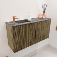 Toiletmeubel Mondiaz Joya Dlux | 80 cm | Meubelkleur Dusk | Faye wastafel Sombra Wasbak Links | 1 kraangat