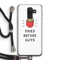 Fries before guys: Samsung Galaxy J8 (2018) Transparant Hoesje met koord Fries before guys: Samsung Galaxy J8 (2018) Transparant Hoesje met koord