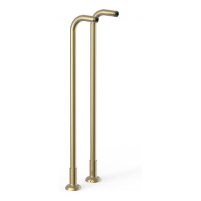 Tres Clasic vrijstaande badkraan koppelingen set 75 cm Messing oud