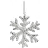 Sneeuwvlok hanger - wit - piepschuim - 25 cm - kerstversiering - kerstdecoratie