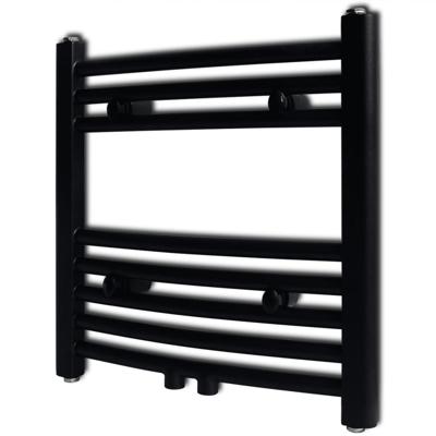 Radiator / handdoekenrek gebogen 480x480 mm zwart