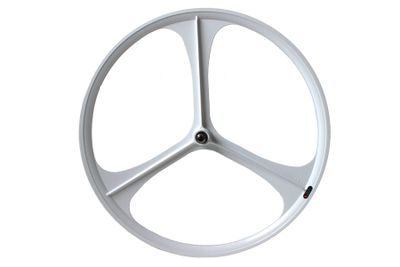 Teny Rim Tri Spoke Fixed Gear Voorwiel - Wit Teny Rim Tri Spoke Fixed Gear Voorwiel - Wit