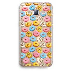 Pink donuts: Samsung Galaxy J3 (2016) Transparant Hoesje