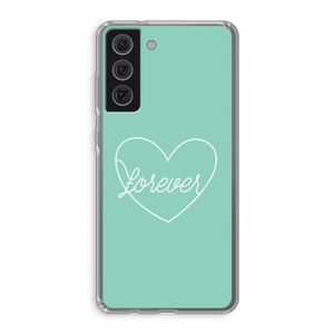 Forever heart pastel: Samsung Galaxy S21 FE Transparant Hoesje