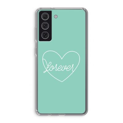 Forever heart pastel: Samsung Galaxy S21 FE Transparant Hoesje