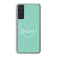 Forever heart pastel: Samsung Galaxy S21 FE Transparant Hoesje