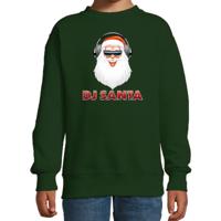 Foute kersttrui / sweater - DJ Santa / Kerstman - groen - voor kinderen - stoere kerstkleding