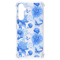 Case voor Samsung Galaxy A34 Flowers Blue - thumbnail