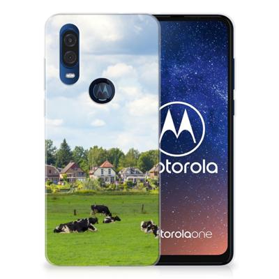 Motorola One Vision | TPU Hoesje | Koeien