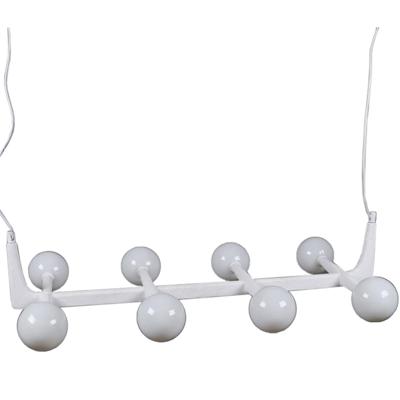 Plafondlamp Home ESPRIT Wit Metaal Kristal 110 x 45 x 23 cm