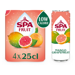 SPA FRUIT Bruisend Mango Grapefruit  Blik  4 x 25ml bij Jumbo