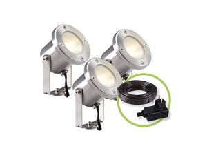 Garden lights catalpa set spot 12 v 3 st. 190 lm 3 w 3000 k - Velleman