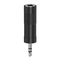 Hama AUDIOADAPTER, 3,5-MM-JACK-STEKKER - 6,3-MM-JACK-KOPPELING, STEREO Wifi adapter Zwart