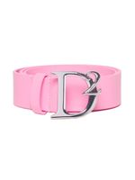 DSQUARED2 KIDS ceinture en cuir à boucle logo - Rose