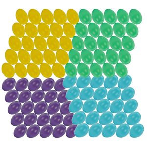 100x stuks multi-color hobby knutselen paaseieren van plastic 4.5 cm