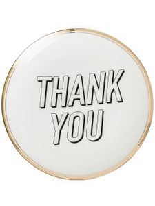 Bitossi Home lot de six assiettes Thank You - Blanc