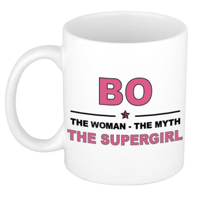 Bo cadeau mok - Woman Myth Supergirl - naam koffiemok - 300 ml - collega - moederdag