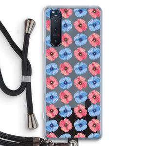 Klaproosjes: Sony Xperia 5 II Transparant Hoesje met koord