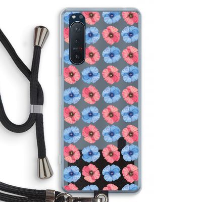 Klaproosjes: Sony Xperia 5 II Transparant Hoesje met koord