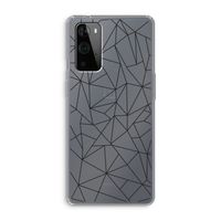 Geometrische lijnen zwart: OnePlus 9 Pro Transparant Hoesje