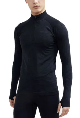 Thermoshirt heren lange mouw met rits - Core dry - Mannen baselary - Warm thermo ondergoed