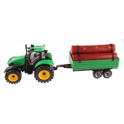 Lg-imports Tractor Met Houtoplegger 45 Cm Frictie Groen